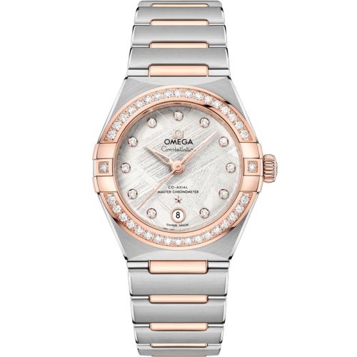 Omega Constellation Manhattan 29 Co-Axial Master Chronometer Stainless Steel - Sedna Gold - Diamond / Silver Meteorite
